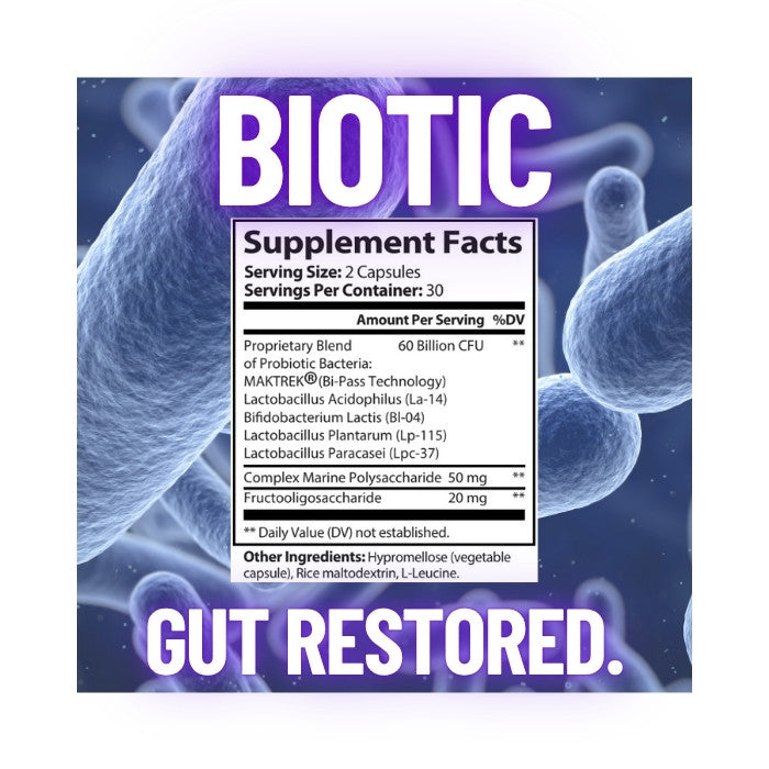 BIOTIC: 60 Billion CFU Probiotic Formula